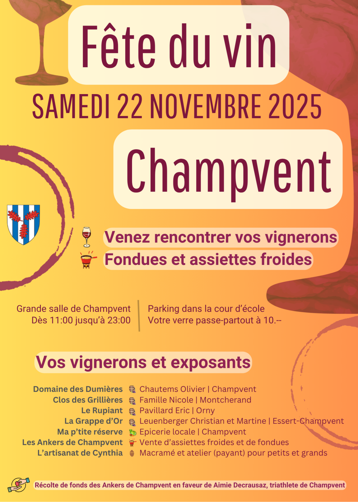 Fête du vin à Champvent: venez rencontrer vos vignerons